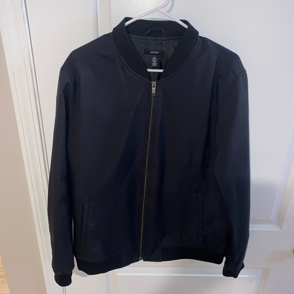 Black Alfani Bomber jacket, size large